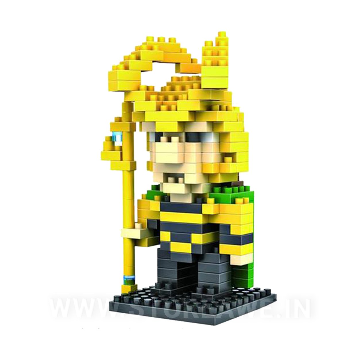 LOZ Gift Series Diamond Blocks Superhero - Loki with Scepter (#9156, 180 Pcs) - Image 2
