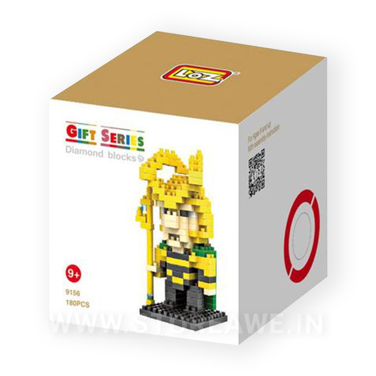 LOZ Gift Series Diamond Blocks Superhero - Loki with Scepter (#9156, 180 Pcs)